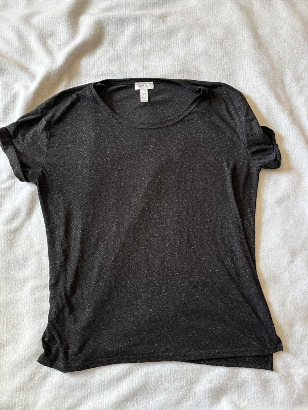 just be Black Heather Short Sleeve Crewneck Tee